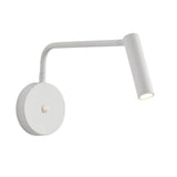 Tubular LED Swing Arm Wall Light Adjustable Bedside Reading Sconce Spotlight for Bedroom