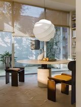 Turner Modern Cocoon Sphere Pendant Light Geometric Hanging Ceiling Lamp in White and Black