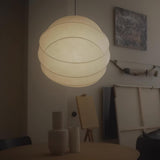 Turner Modern Cocoon Sphere Pendant Light Geometric Hanging Ceiling Lamp in White and Black