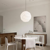 Turner Modern Cocoon Sphere Pendant Light Geometric Hanging Ceiling Lamp in White and Black
