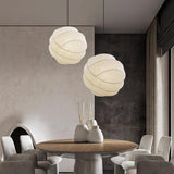 Turner Modern Cocoon Sphere Pendant Light Geometric Hanging Ceiling Lamp in White and Black