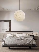 Turner Modern Cocoon Sphere Pendant Light Geometric Hanging Ceiling Lamp in White and Black