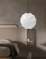 Turner Modern Cocoon Sphere Pendant Light Geometric Hanging Ceiling Lamp in White and Black