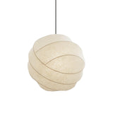 Turner Modern Cocoon Sphere Pendant Light Geometric Hanging Ceiling Lamp in White and Black