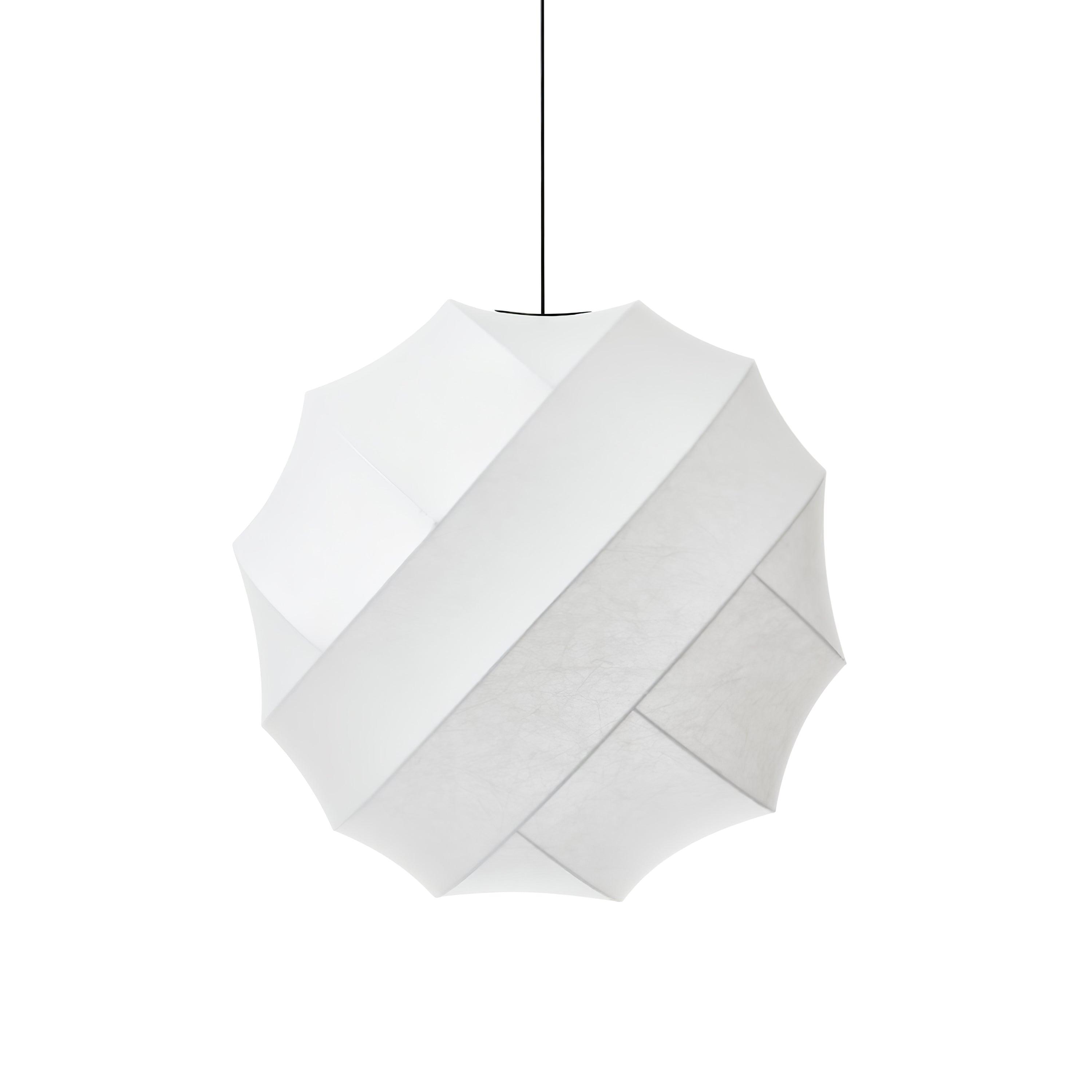 Turner Modern Cocoon Sphere Pendant Light Geometric Hanging Ceiling Lamp in White and Black