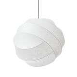 Turner Modern Cocoon Sphere Pendant Light Geometric Hanging Ceiling Lamp in White and Black