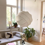 Turner Modern Cocoon Sphere Pendant Light Geometric Hanging Ceiling Lamp in White and Black