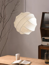 Turner Modern Cocoon Sphere Pendant Light Geometric Hanging Ceiling Lamp in White and Black