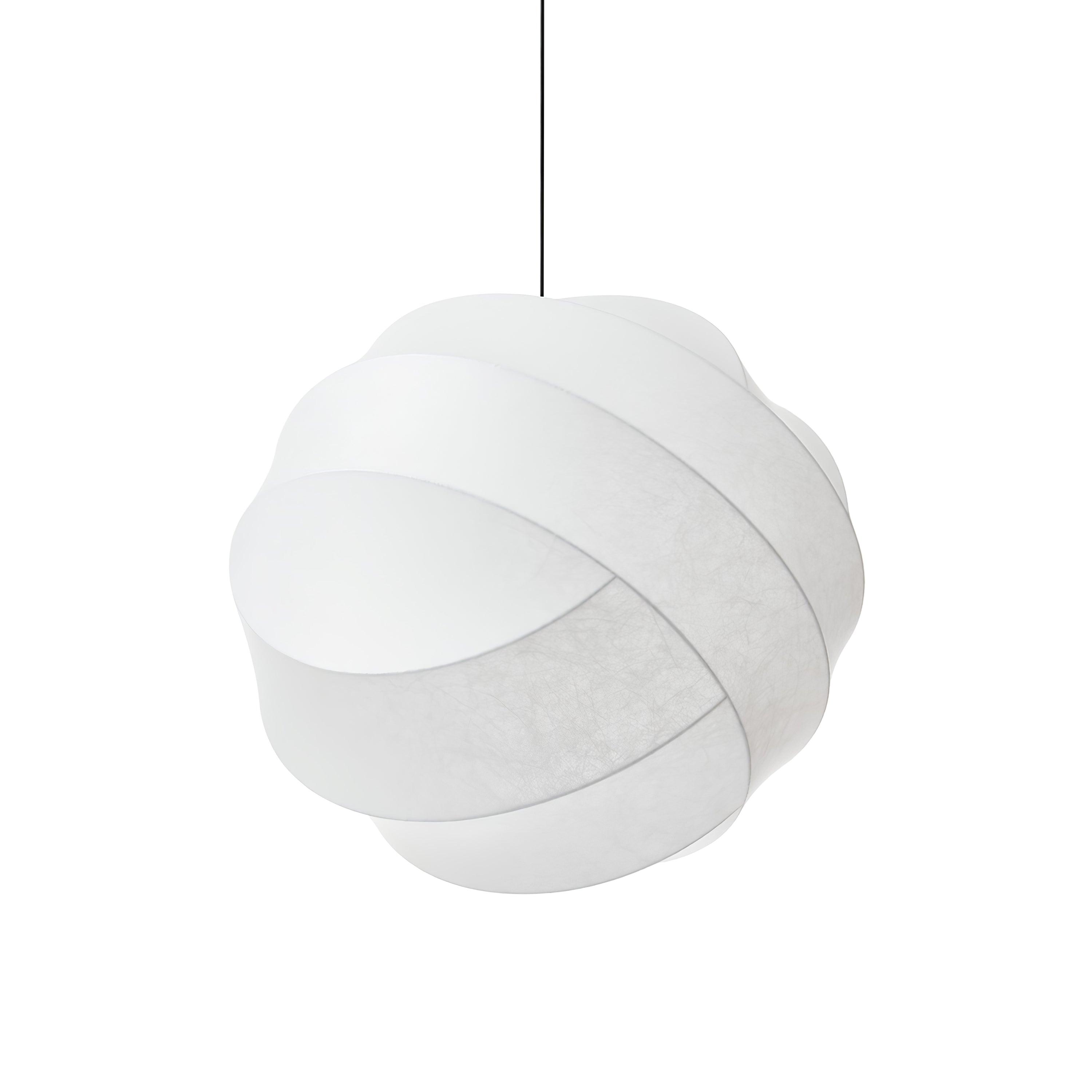 Turner Modern Cocoon Sphere Pendant Light Geometric Hanging Ceiling Lamp in White and Black