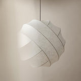 Turner Modern Cocoon Sphere Pendant Light Geometric Hanging Ceiling Lamp in White and Black