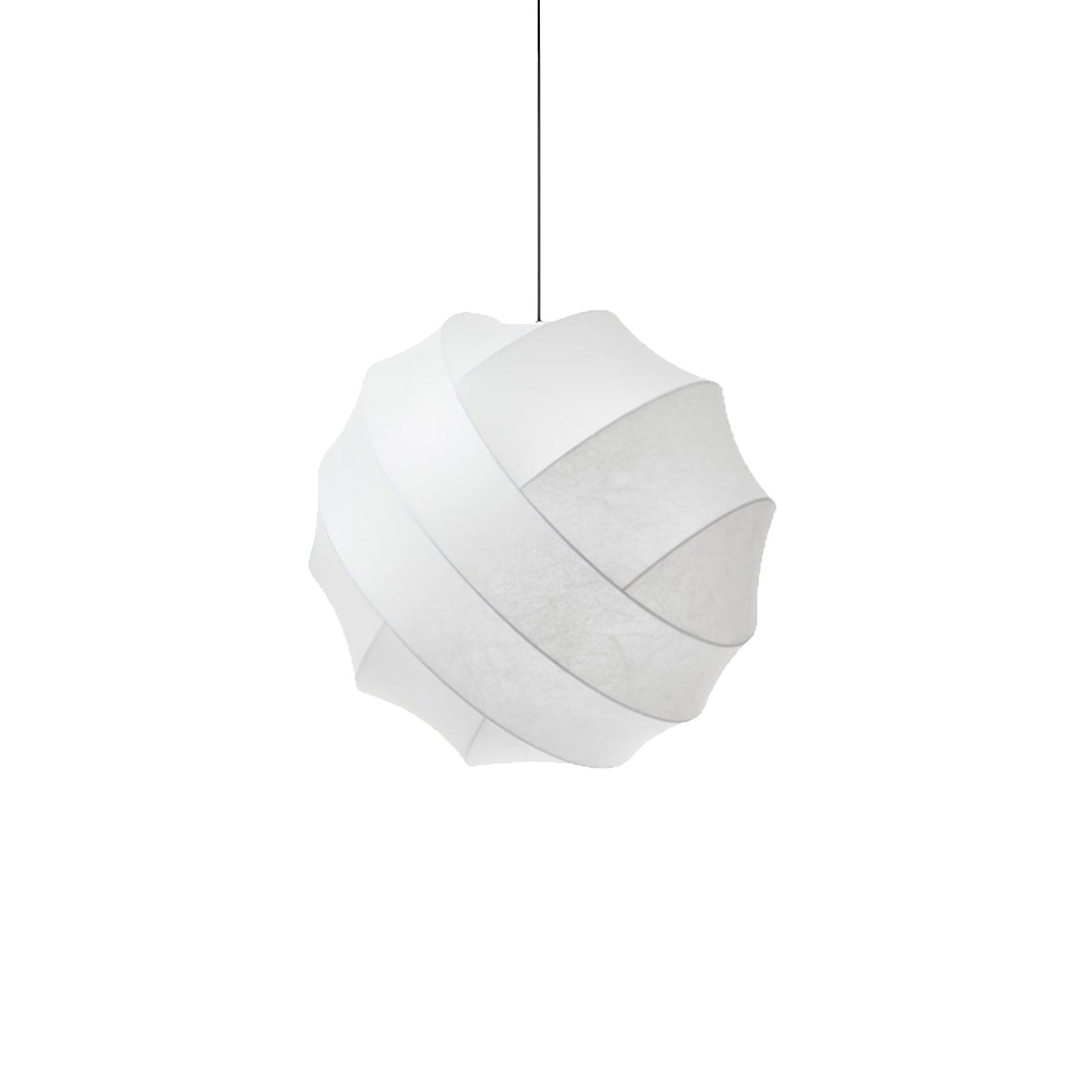 Turner Modern Cocoon Sphere Pendant Light Geometric Hanging Ceiling Lamp in White and Black