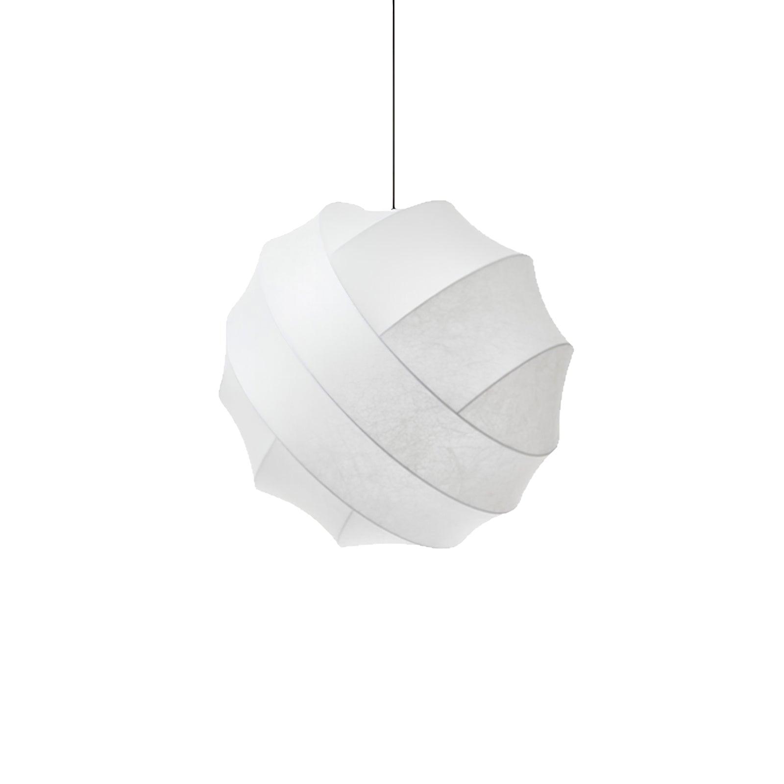 Turner Modern Cocoon Sphere Pendant Light Geometric Hanging Ceiling Lamp in White and Black
