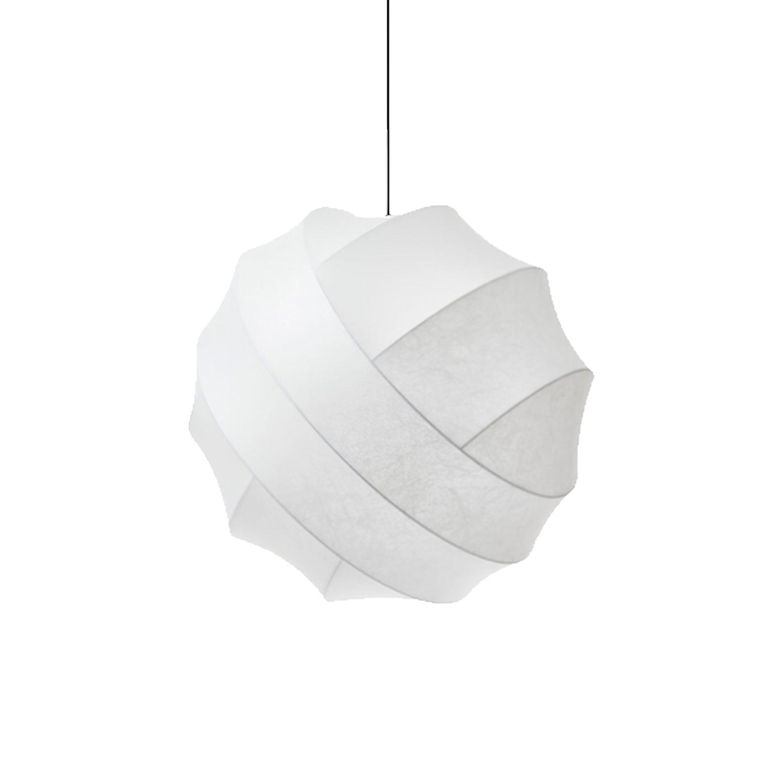 Turner Modern Cocoon Sphere Pendant Light Geometric Hanging Ceiling Lamp in White and Black