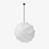 Turner Modern Cocoon Sphere Pendant Light Geometric Hanging Ceiling Lamp in White and Black