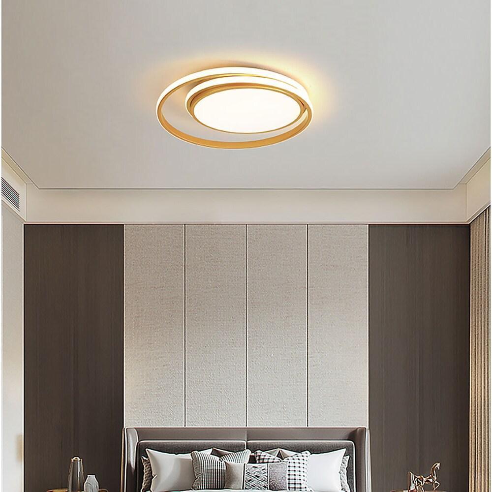 Modern Round LED Flush Mount Ceiling Light for Bedroom and Living Room Minimalist Acrylic Fixture