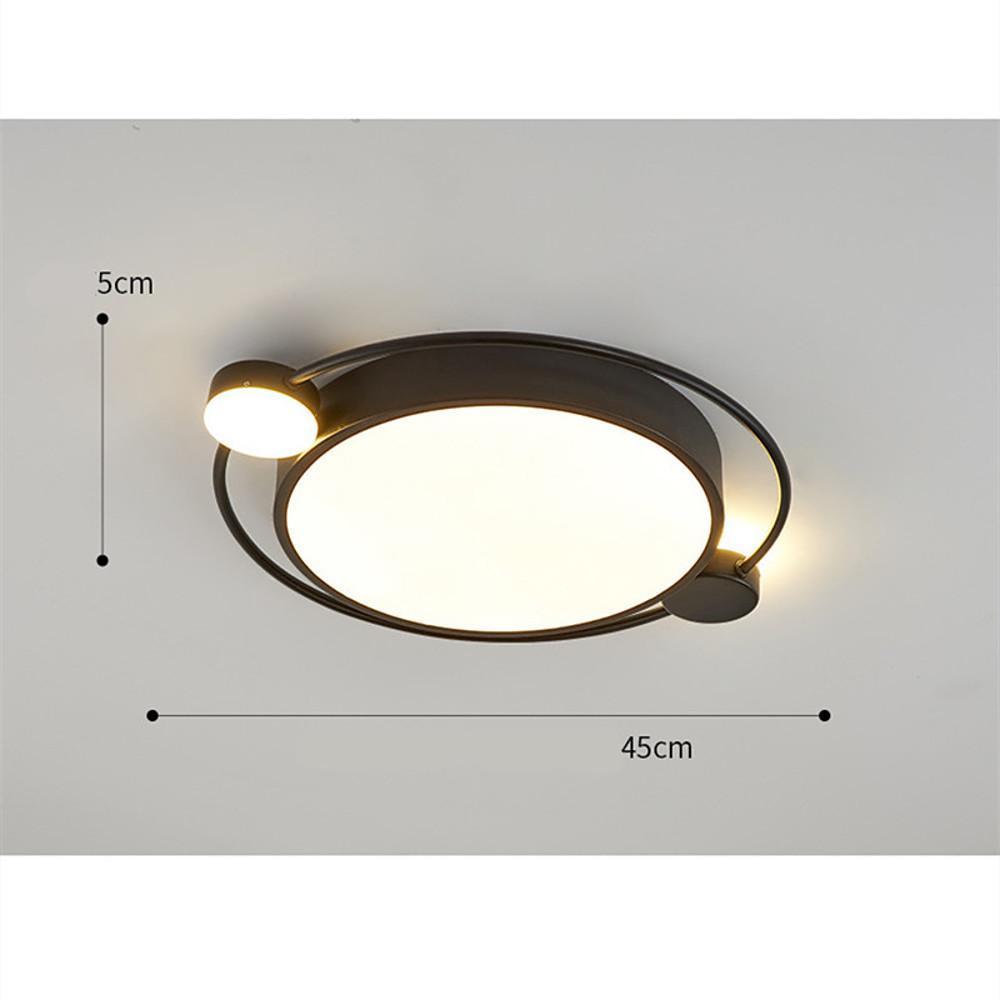 Modern Dual Ring LED Flush Mount Ceiling Light Gold and Black Nordic Dimmable Fixture