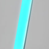 Modern 49 Inch Black Aluminum Spiral LED Floor Lamp with Dimmable RGB Lighting for Living Rooms