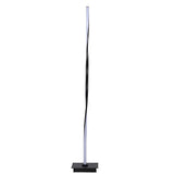 Modern 49 Inch Black Aluminum Spiral LED Floor Lamp with Dimmable RGB Lighting for Living Rooms