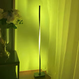 Modern 49 Inch Black Aluminum Spiral LED Floor Lamp with Dimmable RGB Lighting for Living Rooms