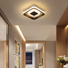 Modern Black Dual Square LED Flush Mount Ceiling Light for Hallway and Kitchen