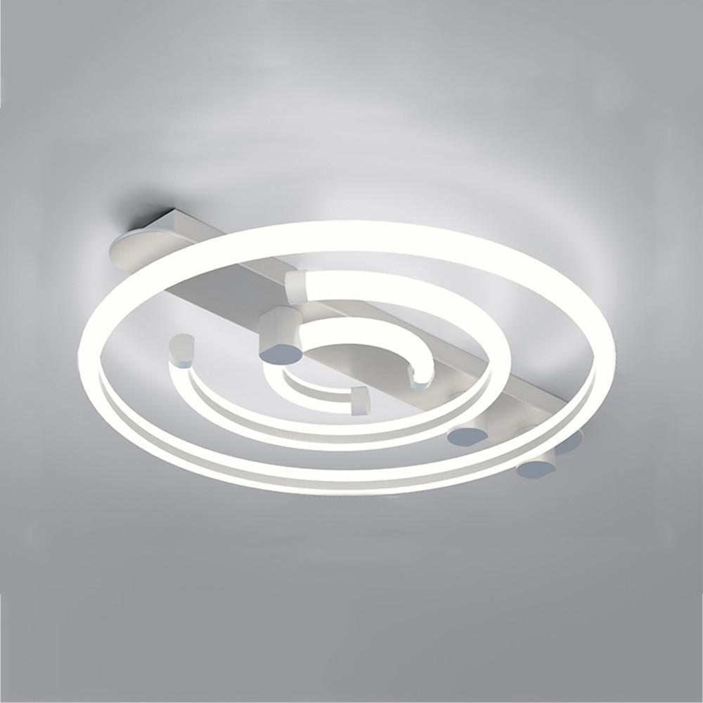 Modern Abstract Circular LED Flush Mount Ceiling Lamp for Bedroom and Office