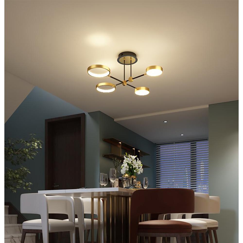 Modern Circular 8 Light LED Ceiling Fixture Nordic Flush Mount Chandelier for Living Room