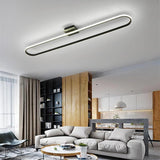 Modern Rounded Rectangle LED Flush Mount Ceiling Light Minimalist Aluminum Fixture