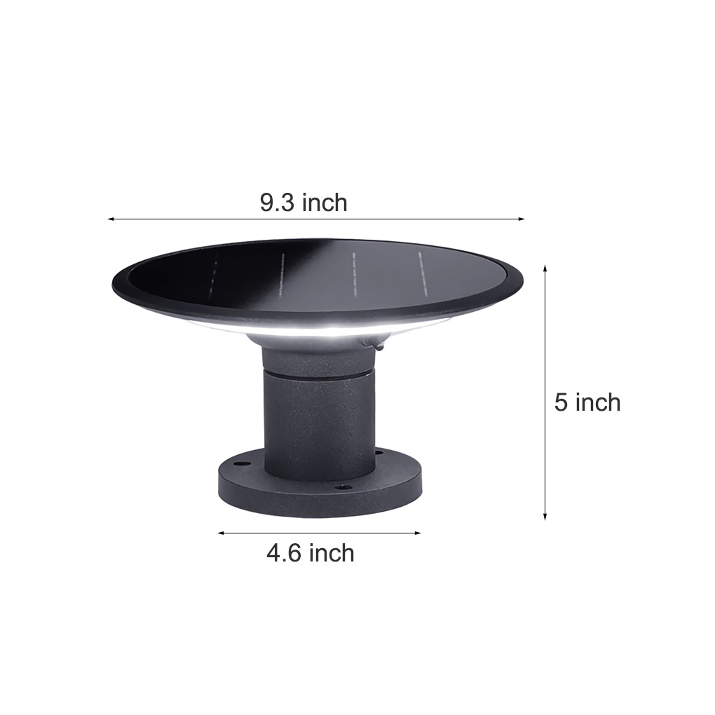 UFO Style Solar Outdoor Post Cap Lights Waterproof Aluminum Garden Fence Lighting with Dual Modes