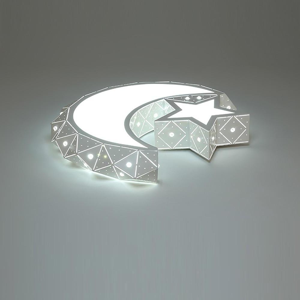 Celestial Moon Star LED Ceiling Light Modern Flush Mount Fixture for Kids Bedroom