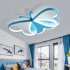 Modern Butterfly Shaped LED Ceiling Light Flush Mount Fixture for Bedroom Kids Room