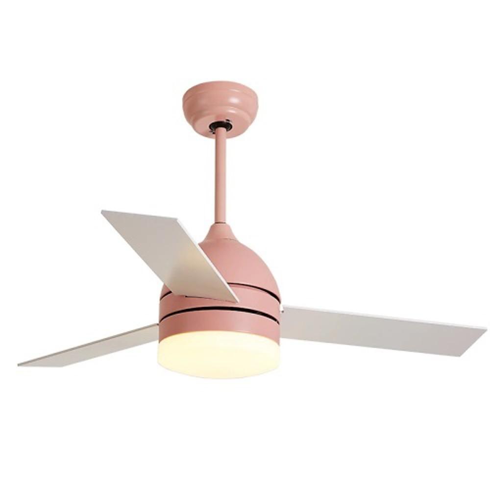 Modern LED Flush Mount Ceiling Fan with Acrylic Shade and Electroplated Metal Finish