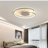 Modern Double Circular LED Flush Mount Ceiling Light for Bedroom and Kitchen