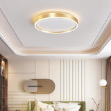 Modern Round LED Flush Mount Ceiling Light for Bedroom and Living Room Minimalist Low Profile Lighting