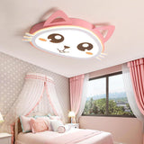 Cute Kitten Shape LED Flush Mount Ceiling Light for Kids Bedroom and Nursery