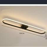Modern Rounded Rectangle LED Flush Mount Ceiling Light Minimalist Aluminum Fixture
