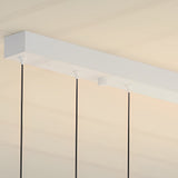 Ultra Thin Modern White Square LED Ring Chandelier Three Step Dimming Ceiling Light