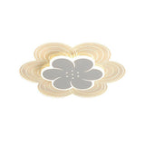 White Flower Silhouette LED Flush Mount Ceiling Light Dimmable Modern Minimalist Fixture