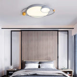 Modern Geometric LED Flush Mount Ceiling Light Dimmable Circle Globe Fixture