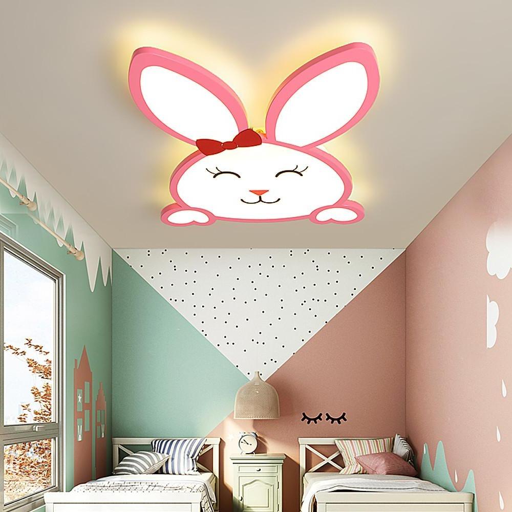 Creative Bunny Shape LED Flush Mount Ceiling Light for Nursery and Kids Bedroom