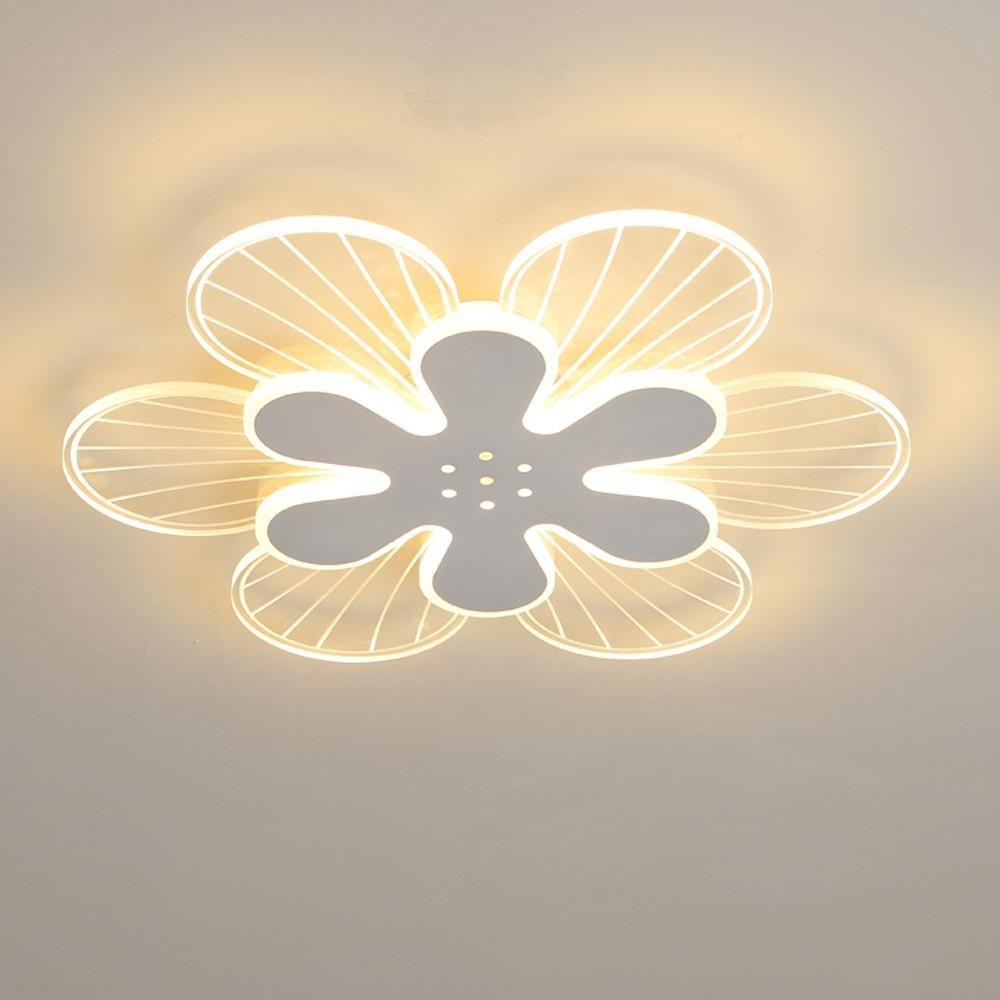 Modern Geometric Flower LED Flush Mount Ceiling Light Acrylic Dimmable Bedroom Fixture