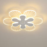 Modern Geometric Flower LED Flush Mount Ceiling Light Acrylic Dimmable Bedroom Fixture