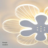 Modern Geometric Flower LED Flush Mount Ceiling Light Acrylic Dimmable Bedroom Fixture