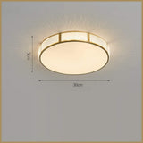Modern Nordic Copper LED Flush Mount Ceiling Light with Geometric Acrylic Shade