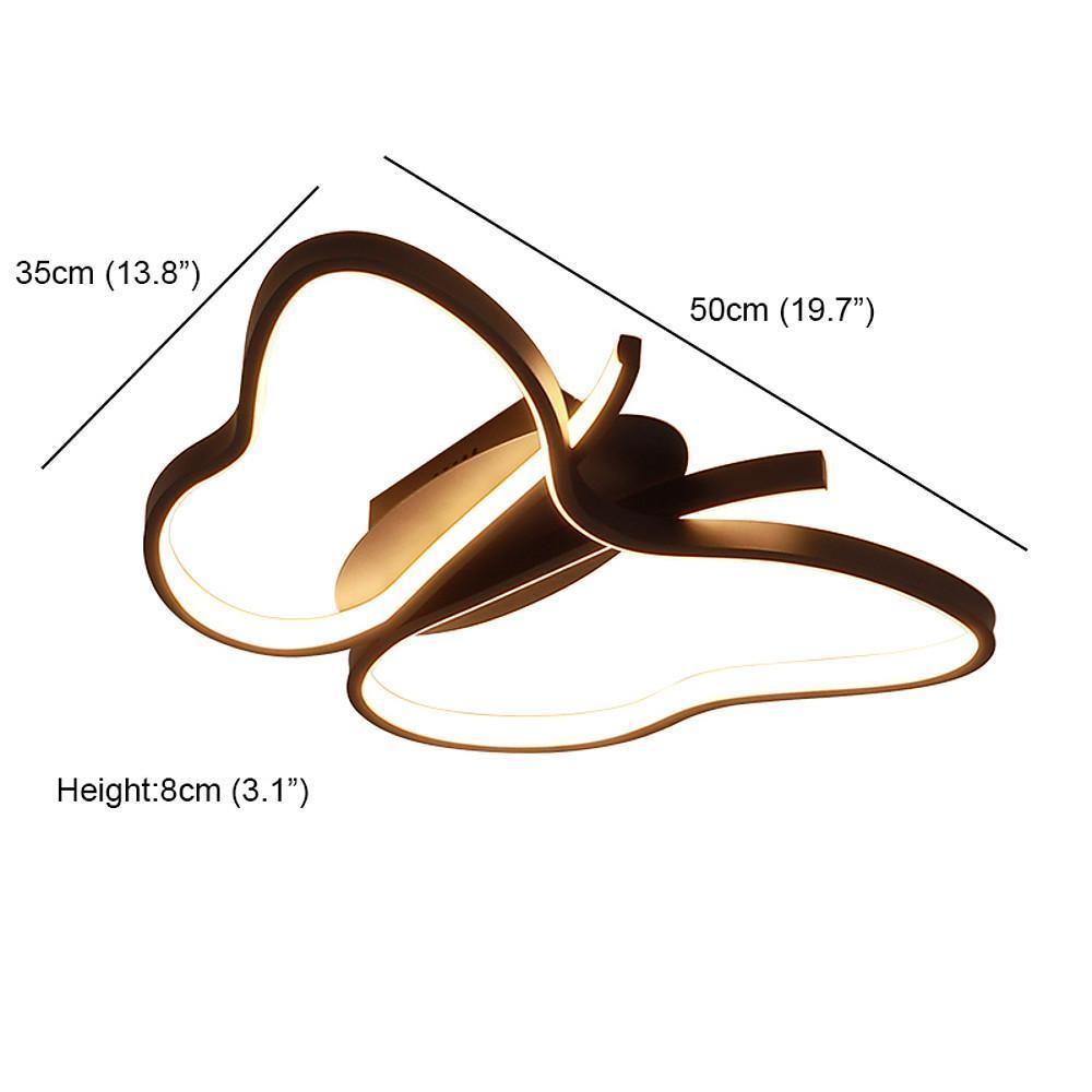Modern Butterfly Shape LED Flush Mount Ceiling Light for Kids Bedroom and Nursery 20 Inch