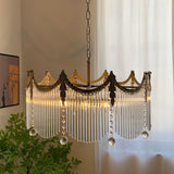 Vacarro Modern Tiered Metal Chandelier Luxury Brass and Glass Pendant Light for Dining Room