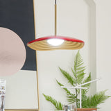 Valentina Modern LED Pendant Light with Curved Resin Shade for Kitchen and Dining Room