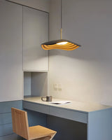 Valentina Modern LED Pendant Light with Curved Resin Shade for Kitchen and Dining Room