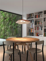 Valentina Modern LED Pendant Light with Curved Resin Shade for Kitchen and Dining Room
