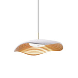 Valentina Modern LED Pendant Light with Curved Resin Shade for Kitchen and Dining Room
