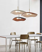 Valentina Modern LED Pendant Light with Curved Resin Shade for Kitchen and Dining Room